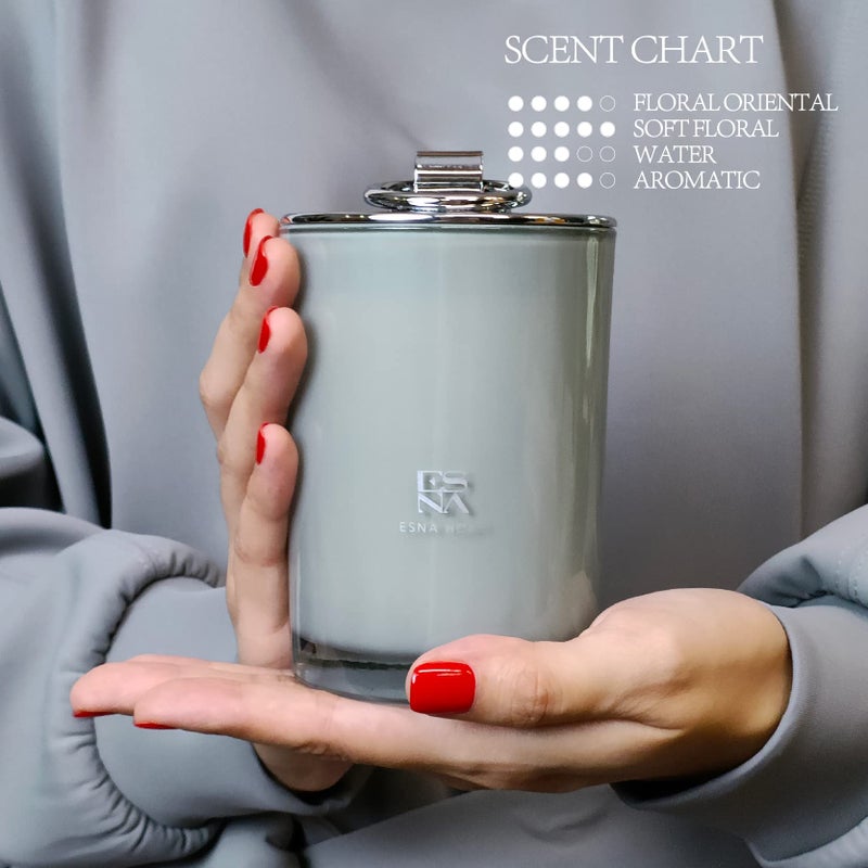 ESNA HOME Luxury Scented Candle Aromatherapy Candles for Home Scented 100% Natural Vegan Soy Wax Candle Hand Poured Holiday Candle Gift for Christmas Home Decor Gifts for Women 8.8oz Long Lasting Slow Burn - Image 2